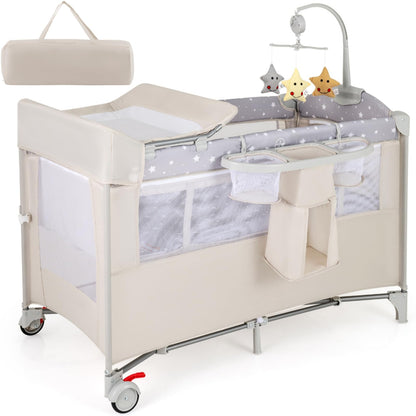 5-In-1 Baby Bassinet Crib Bedside Sleeper Nursery Center