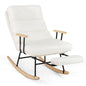 Nursery Rocking Chair Teddy Velvet Upholstered Rocking Chair