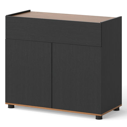Storage Cabinet, 2 Door Buffet Sideboard with Push-to-Open Design, Drawer & 2 Anti-tipping Devices
