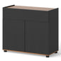 Storage Cabinet, 2 Door Buffet Sideboard with Push-to-Open Design, Drawer & 2 Anti-tipping Devices