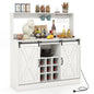 Kitchen Buffet Sideboard with Charging Station,Hutch