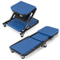 2-in-1 Rolling Creeper Seat Folding Creeper with 6 Universal Wheels