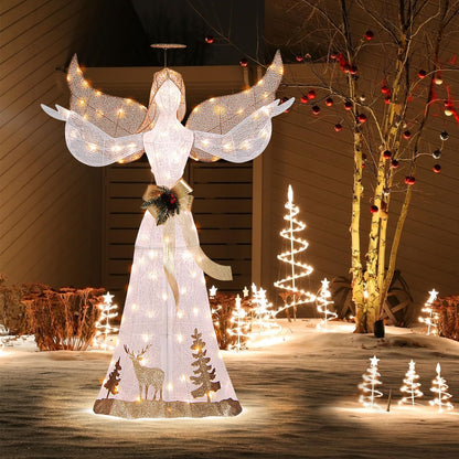 150 cm Lighted Christmas Angel Decoration with 100 LED Lights