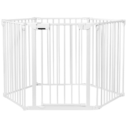 Metal Fire Guard Hearth Gates with Lockable Door