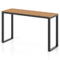 6-Person Metal Frame Rectangular Garden Table with WPC Slat Tabletop