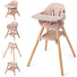 3 in 1 High Chairs for Babies and Toddlers with Foot Rest and Removable Double Tray