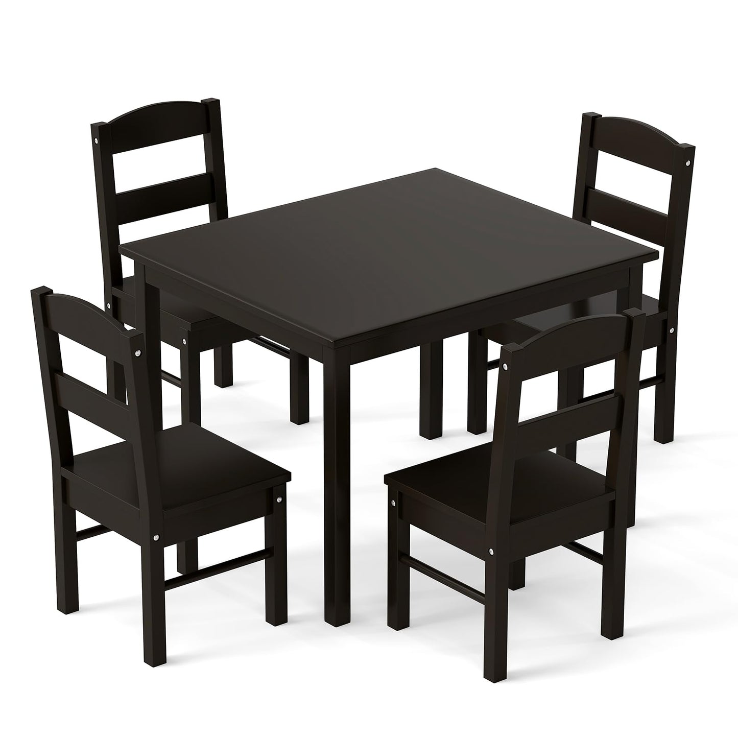 5pcs Activity Wooden Children Desk Chair Set for Preschool Girls Boys