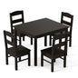 5pcs Activity Wooden Children Desk Chair Set for Preschool Girls Boys