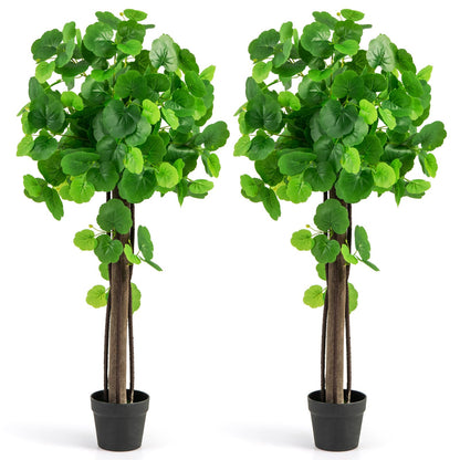 Artificial Crabapple Tree Fake Plant in Pot with Real Wood Trunk and Branches