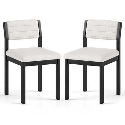 Imitation Lamb Fleece Home Chair with Upholstered Seat and Rubber Wood Legs
