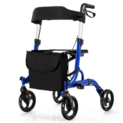 2 in 1 Walker Aluminium Mobility Walking Aid with Seat Adjustable