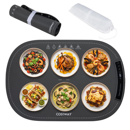 Electric Food Warming Mat, Roll-Up Buffet Warmer 7 Heat