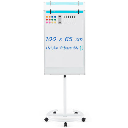 100x65cm Height Adjustable Dry Erase Board with Stand