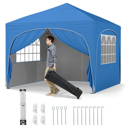 Outdoor Foldable Canopy Tent with 4 Removable Sidewall