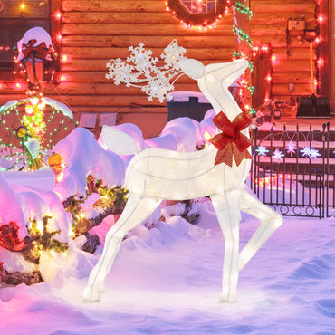Christmas Lighted Reindeer with 48 Warm White LED Lights