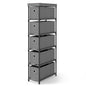 Narrow Dresser with 5 Drawers Slim Storage Tower with Metal Frame
