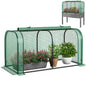 Portable Garden Patio Greenhouse with Roll-up Zipper Door and Waterproof Sun-Protective PE Cover