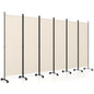 4/6-Panel Folding Room Divider with Wheels