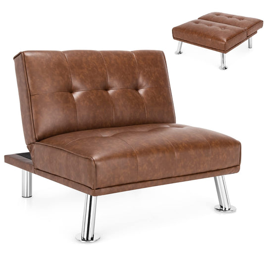 Single Sofa Chair with 3-Position Adjustable Backrest for Home Office