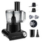 12 Cup Food Processor 600W with 3 Discs & 2 Blades for Slicing Shredding Dough
