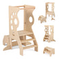 2 in 1 Wooden Standing Tower with Removable Safety Bars