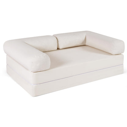 Folding Sofa Bed Double, 4-in-1 Convertible Sleeper Chair Futon Couch Bed