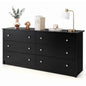 Freestanding Storage Cabinet with 6 Drawers and Anti-Toppling Device for Living Room