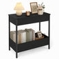 Slim Side Table with Magazine/Book Rack