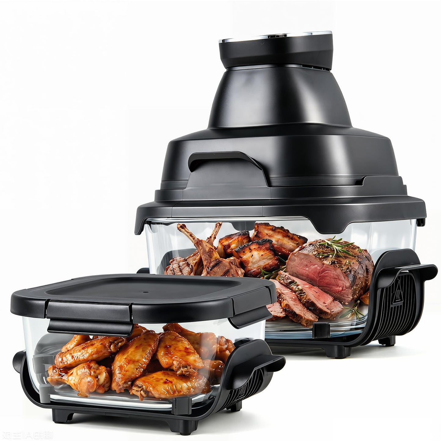 GiantexUK Portable Glass Air Fryer, 6-in-1 Healthy Cooking System