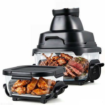 GiantexUK Portable Glass Air Fryer, 6-in-1 Healthy Cooking System