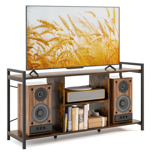 Giantex  TV Stand Cabinet for 55 Inch TVs 120cm Industrial TV Unit Media Entertainment Center