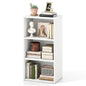 3-Tier Bookcase (42 x 29.5 x 80 cm,White) | Wooden Compact Storage Bookshelf