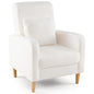 Modern Upholstered Sofa Chair with Lumbar Pillow for Living Room