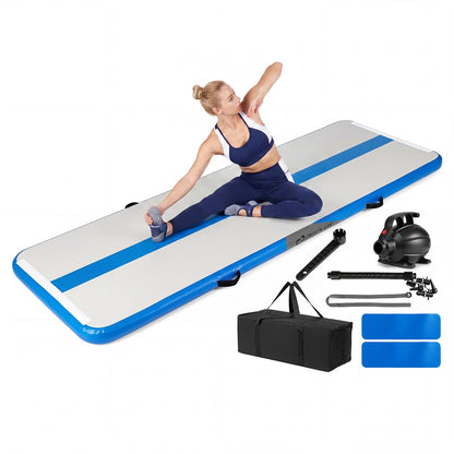 Inflatable Gymnastic Mat, 3M Home Gym Yoga Training Mat with Premium PVC Construction