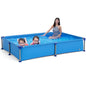 Above Ground Swimming Pool Outdoor Rectangular Pool for Kids above 3 with Metal Frame