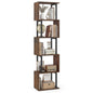 5-Tier Modern Bookshelf with Metal Frame for Home Office