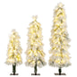 3’ 4’ 5’ Artificial Christmas Tree Set with Branch Tips and LED Lights