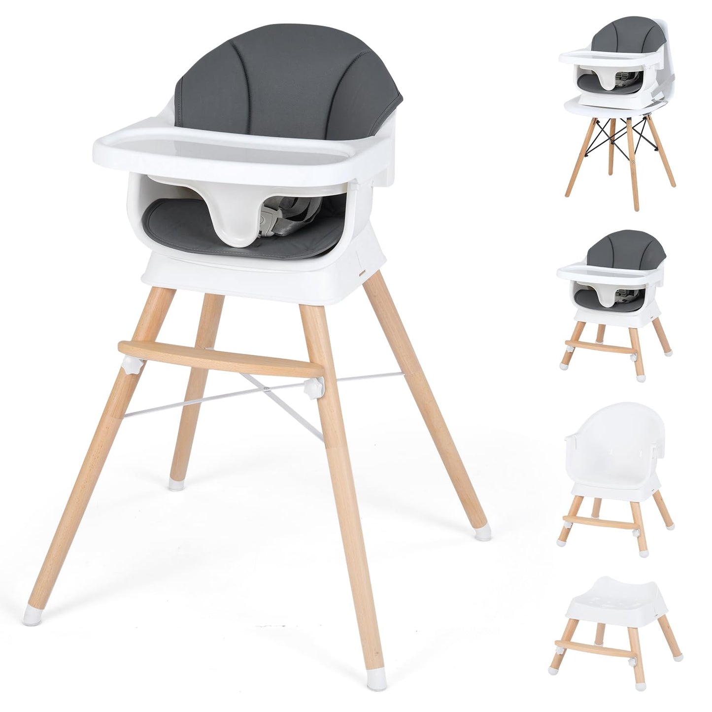 High Chair for Babies and Toddlers, Convertible Baby Highchair