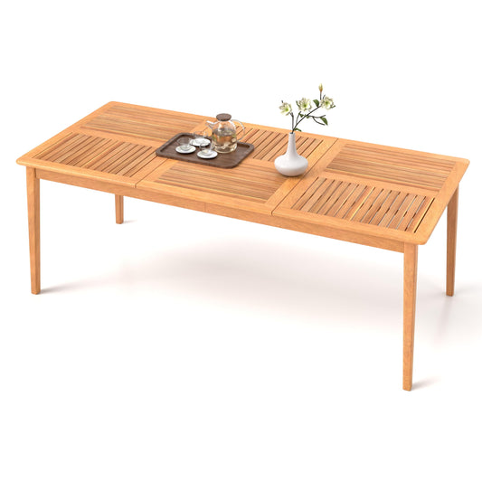 Outdoor Dining Table with Umbrella Hole for Balcony Backyard Deck Lawn