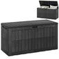 Garden Storage Box, Waterproof Resin Deck Box Bench with Lockable Lid & Handles