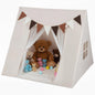 Large Kids Playhouse Tent with Washable Padded Mat and Colorful Flags
