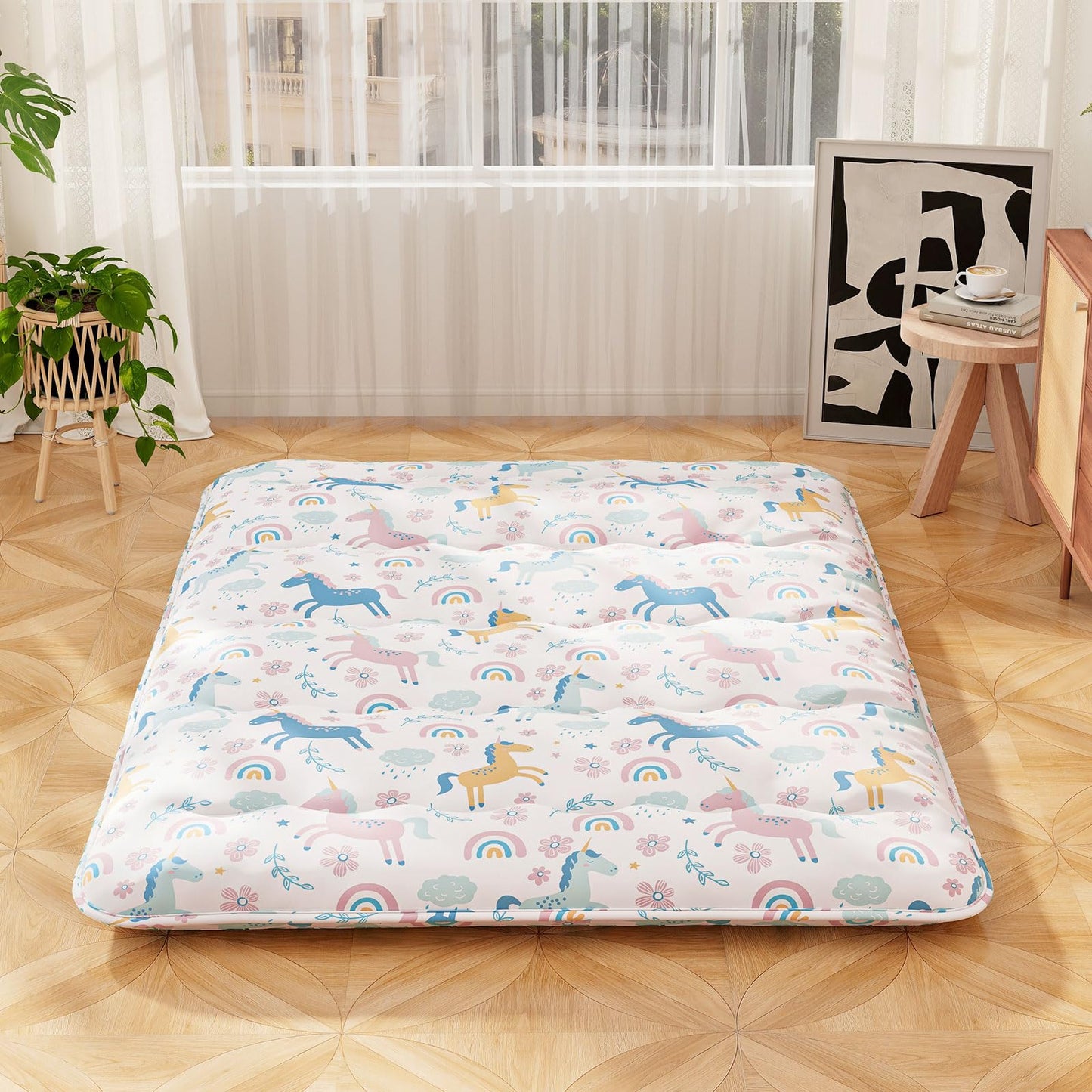 Japanese Floor Mattress with Washable Cover and Carry Bag