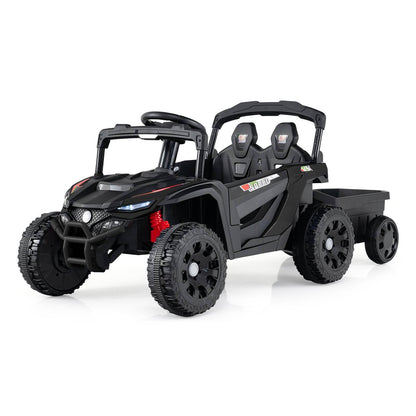 12V Battery Powered Ride On Kids Tractor with Detachable Trailer