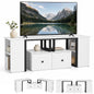 Wood TV Cabinet Lowboard TV Stand with 2 Large Drawers