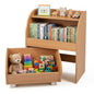 Toy Storage Organizer, Kids Bookcase with Movable Drawer
