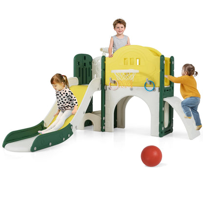 9 in 1 Toddler Slide Set with Telescope and Crawling Tunnel
