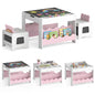 Kids Table and Chairs, Multifunctional Activity Desk Set with Double-sided Tabletop