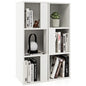 2 Pieces 3-Tier Wooden Storage Bookcase