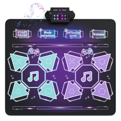 Kids Dance Mat, Electronic Play Mat with 4 Game Modes, 3 LED Speeds