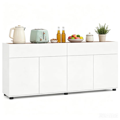 160cm Large Buffet Sideboard, 4 Door Storage Cabinet